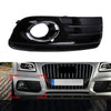 Audi Q5 Black ABS Front Bumper Fog Light Grille Cover (2013-2017)