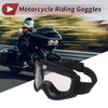 Motorcycle 1Pc Goggles Clear Lens Black Frame PC Cycling Sunglasses