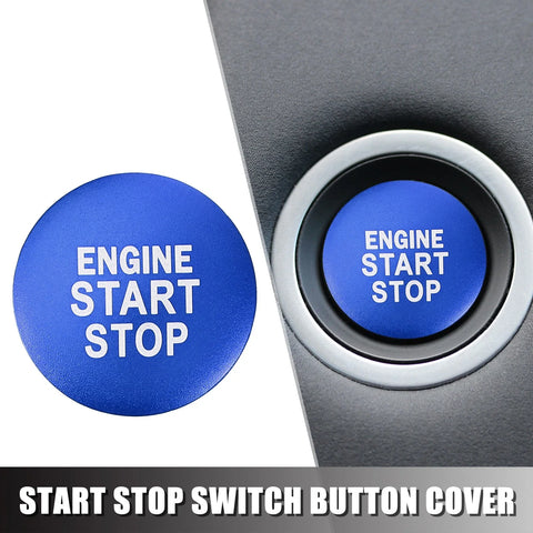Toyota Camry Engine Start Stop Button Cover Sticker Aluminum Blue