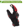 Motorcycle Glove XL Breathable Full Finger Nylon Outdoor Gloves Red 1 Pair