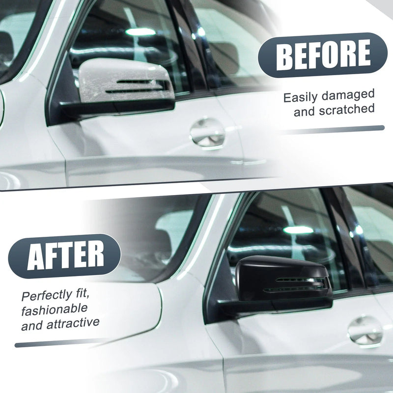 Mercedes Benz A Class B Class C Class Left Mirror Cover Cap Gloss Black