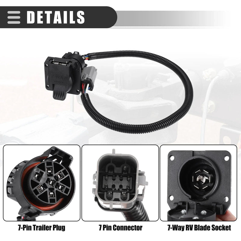 Ford F-250 Super Duty 7-Pin Trailer Wiring Harness Connector (2017-2023)
