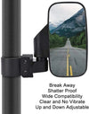 Polaris Ranger RZR, Yamaha UTV Rear View Side Mirrors 1.75" 2" Roll Bar