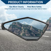 M8/M10 / 1 Set / Rear View Mirrors Prismatic Shape Black Silver Tone