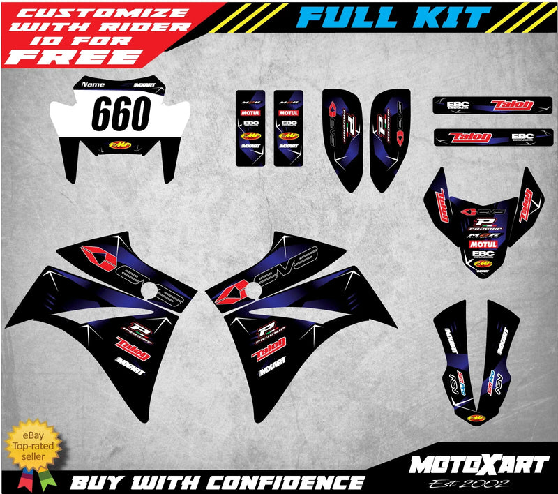 Yamaha XT 660 R Custom Graphic Kit Barbed Style Decal Stickers