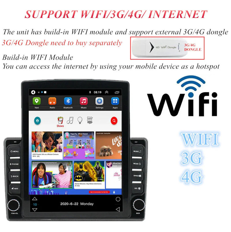 Toyota Sienna 9.7" Vertical Android 13 Stereo Radio GPS (2004-2010)