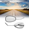 Motorcycle Handlebar Chrome Silver Tone Iron M10 Rear View Mirror