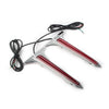 Harley Touring 2 x Chrome LED Rear Saddlebag Accent Lights with Red Lens