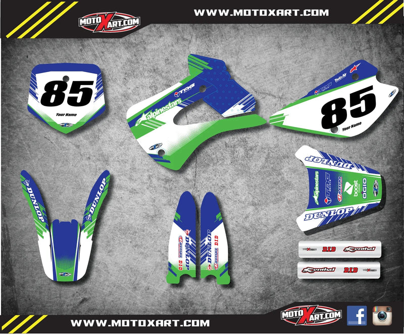 Kawasaki KX 85 - Substance Style Decals Custom Graphics (1998-2013)