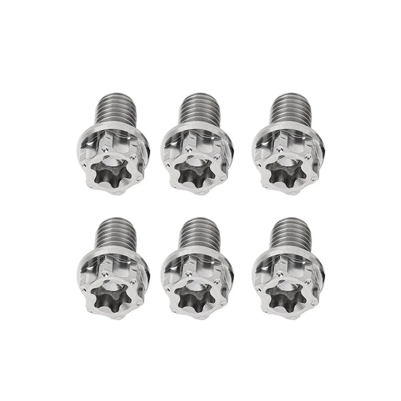 Motorcycle Bike Bicycle 6pcs M6x35mm Titanium Torx Head Flange Screws