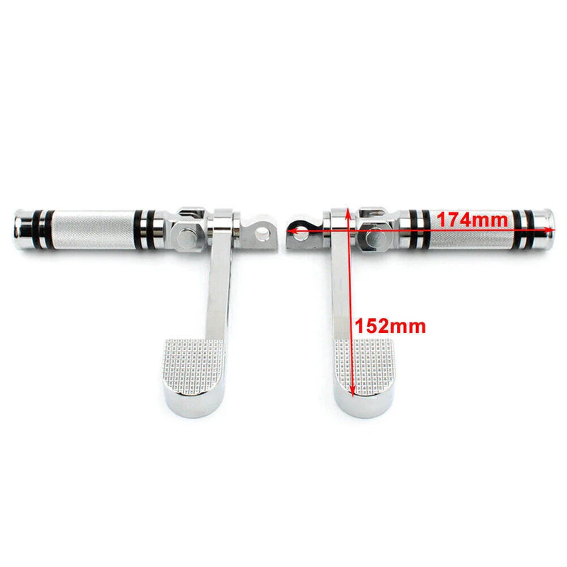Harley Sportster XL 883 1200 Footrest Footpegs with Heel Rest Chrome (2004-2023)