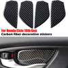 Honda Civic Real Carbon Fiber Interior Door Handle Bowl Cover Trim (2016-2020)