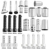 Motorcycles 42mm Silver Universal Motorcycle Exhaust Can Silencer Muffler