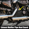 Harley with Hole Silver Tone Exhaust Heat Shield Pipe Shield