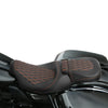 Harley Road Glide Orange Stitching Pillion Seat (2009 - 2023)