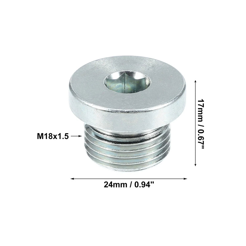 BMW 545i 550i 650i M18x1.5 Steel Engine Oil Drain Plug Screw (2004-2010)