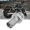 Motorcycle 100mmx60mm Exhaust Silencer Muffler Pipe Baffle Silver Tone