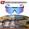 1Pc Motorcycle Riding Goggles Blue Lens Black Frame Tri-acetel Cellulose PC