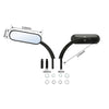 Harley Touring Dyna Sportster 883 1200 Black Mini Oval Rear View Mirrors