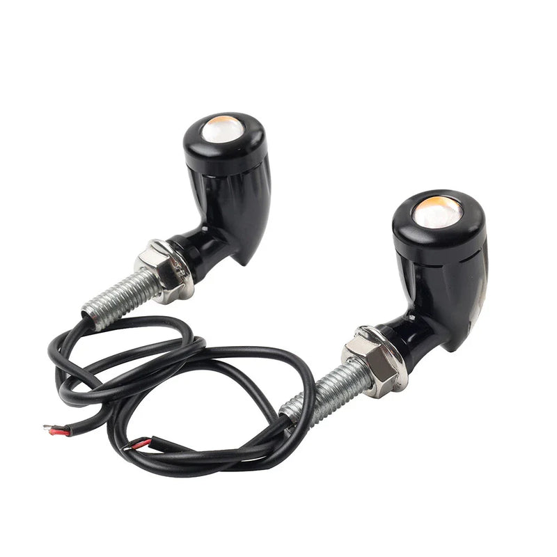Harley Bobber Cafe Racer Mini Turn Signal Light Blinker Black