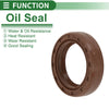 Oil Seal 28x40x10mm FKM Rubber High Pressure Brown 5 Pcs