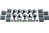 10x Dzus Negro Liberación Rápida Panex D Ring Tornillos Clips