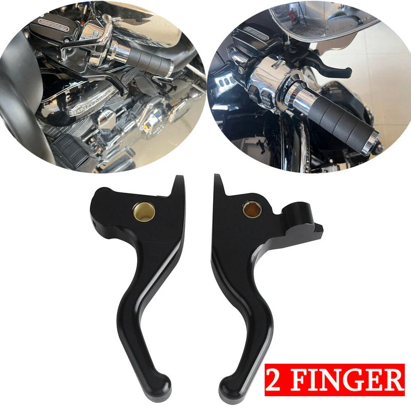 Harley Touring, Street Glide Black Brake & Clutch Hand Lever Set (2008-2023)