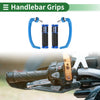 Motorcycle Aluminum Alloy Rubber Blue Hand Grips Cover Kit