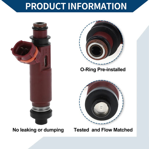 Mazda Miata 1.8 (1999-2001) 1 Pc Wine Red Fuel Injector BP4W-13-250