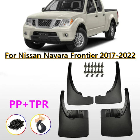 Nissan Navara Frontier 4x Splash Mud Guards Fender Mudguards (2017–2022)