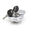 CG125 Silver Tone Metal Gas Cap Lock Cover 2 Keys