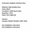 Yamaha TW200 Intake Manifold Carburetor (1987-2010)