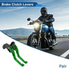 Kawasaki ZX6R ZX-6R 636 Green Adjustable Short Brake Clutch Levers