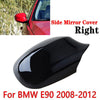 BMW E90 LCI 328i 335i Gloss Black Textured Mirror Cover Cap (2009-2011)