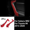 Subaru BRZ / Toyota 86 Red Leather Door Handle Armrest Cover Frame (2013–2020)