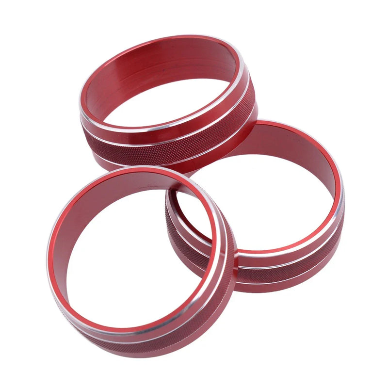 Dodge Challenger 3 x Air Condition Switch Knob Trim Rings (2009-2014)