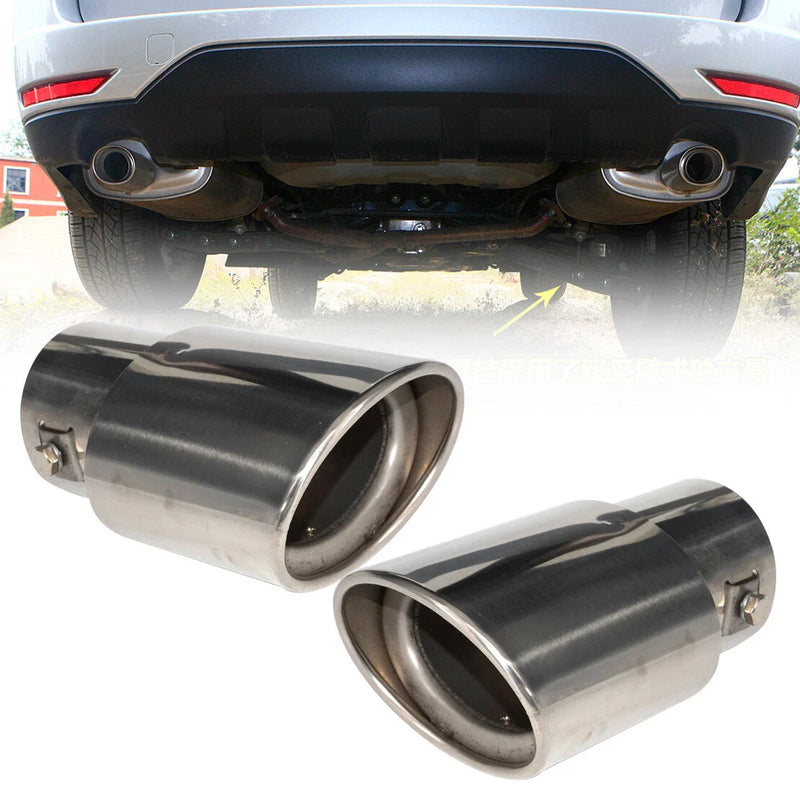 Subaru Forester 63mm Chrome Exhaust Tail Muffler Tips (2008-2012)