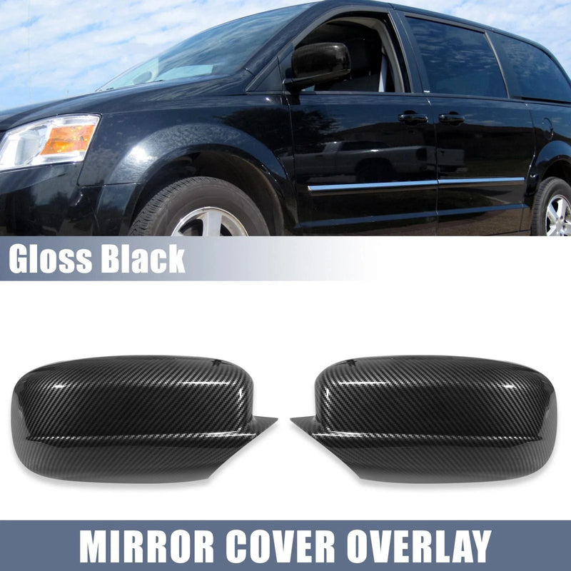 Dodge Charger Carbon Fiber Pattern Rear View Mirror Cover Cap (2011-2021)