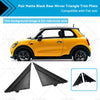 Fiat 500 Black Matte Rear Mirror Triangle Trim Plate (2012-2019)