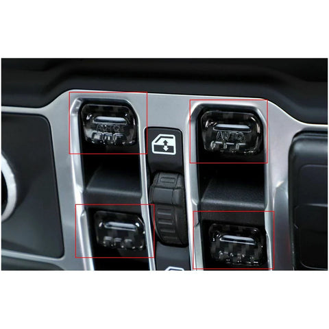 Jeep Wrangler JL Adjustable Window Switch Button Cover Bezel (2018-2022)
