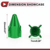 Car 4 Pcs Mini Rocket Style Tire Valve Stem Caps Dust Covers Green