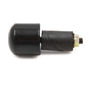 GS 2 x 17mm Black Motorcycle Anti-Vibration Bar End Grip Caps
