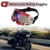 Motorcycle Riding Goggles Blue Purple Lens Red Black Frame PC TPU