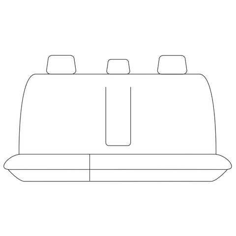 Toyota Hilux Rear / Tailor Made Black Neoprene Seat Covers (2015–2017)