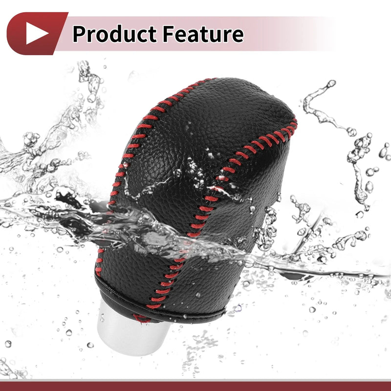 Hyundai Sonata 2011-2014 - Pebbled Black Red Car Gear Shift Knob Cover