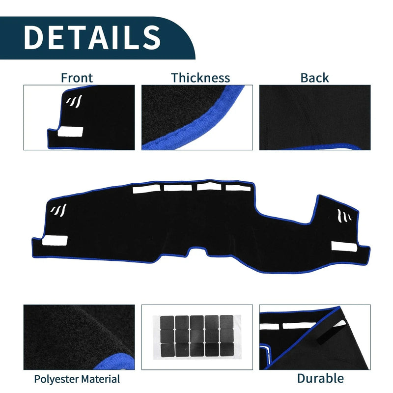 Toyota Harrier 80 (2005-2013) - Black Blue 1 Set Dashboard Cover Mat