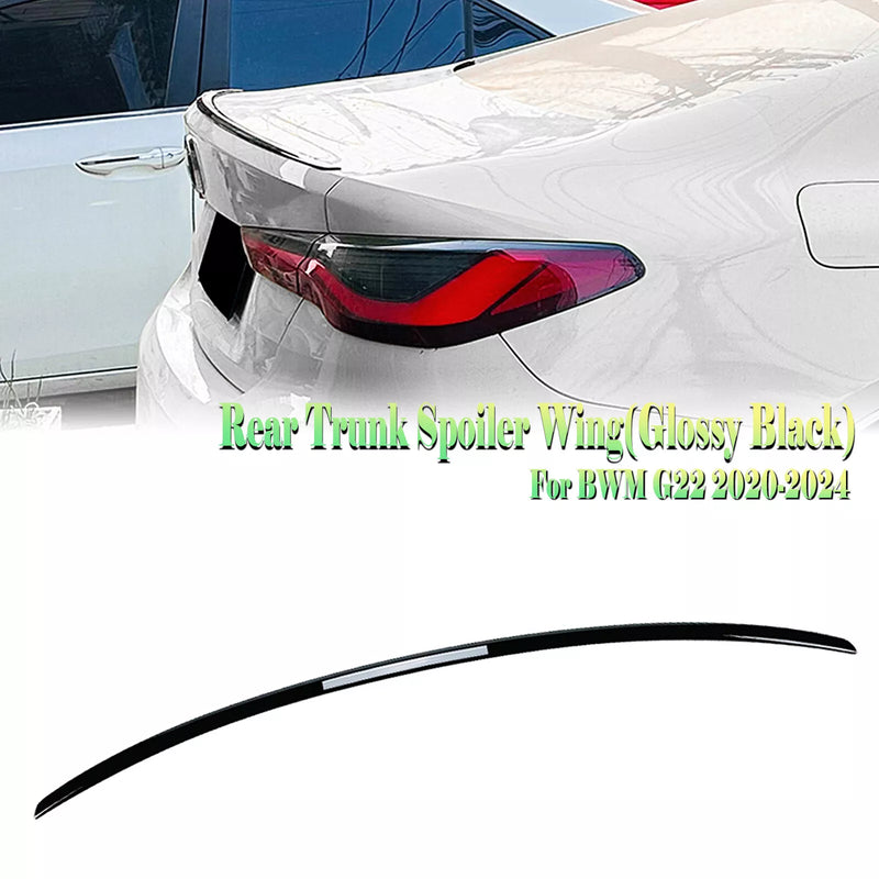 BMW 4 Series G22 (2020-2024) Gloss Black Rear Boot Spoiler Lip