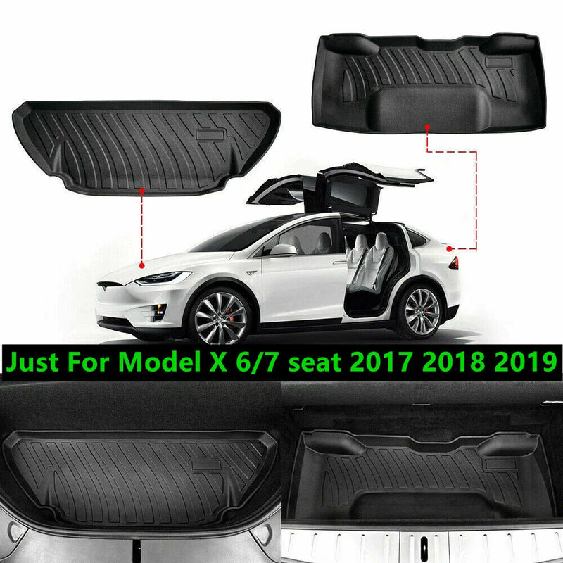 Tesla Model X Front Frunk Under Trunk Cargo Mat Liner Box Durable Anti-Skid