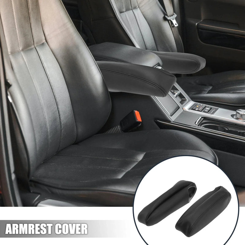 Chevy Tahoe Pair Front Seat Armrest Cover Microfiber Leather Black (2000-2006)