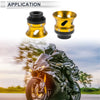 14mm Aluminum Alloy Motorcycle Slider Frame 2 x Gold Tone Black